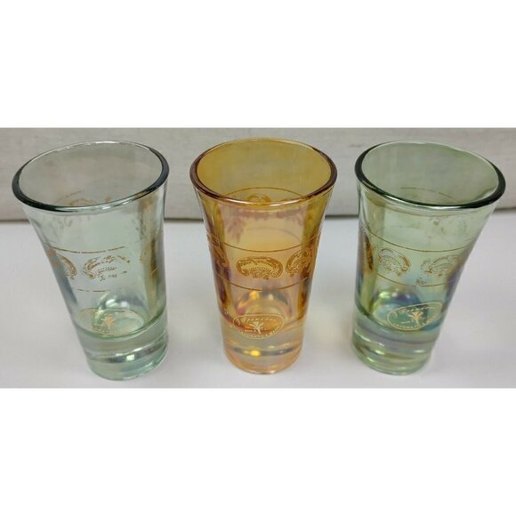 Lot Of 3 J. Preziosi Lavorato A Mano Orange Green Italian Art Shot Glasses VTG - Picture 7 of 11